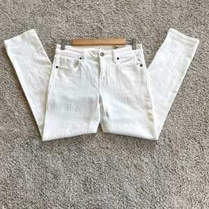 Cosmic Blue Love - Adrianne Boyfriend Jean - white - size 4 with 27 inseam.